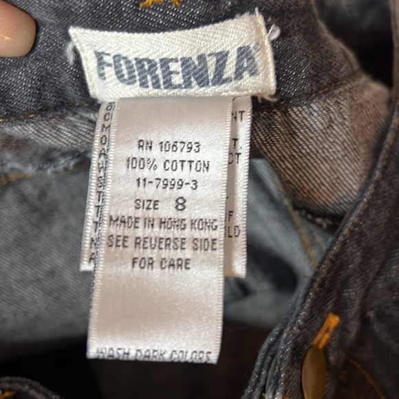 Vintage 90s Forenza High Rise Jeans Size 8 Denim Bootcut Frayed Hem Riddler - Picture 3 of 9